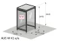 Preview: Maße der Automatenüberdachung AUE-W 01 FLACHDACH