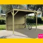 Preview: Fahrradüberdachung TURIN, Grundmodul mit optionaler Rückwand