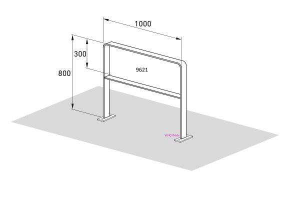 Preview: Anlehnbügel 9621 Maße