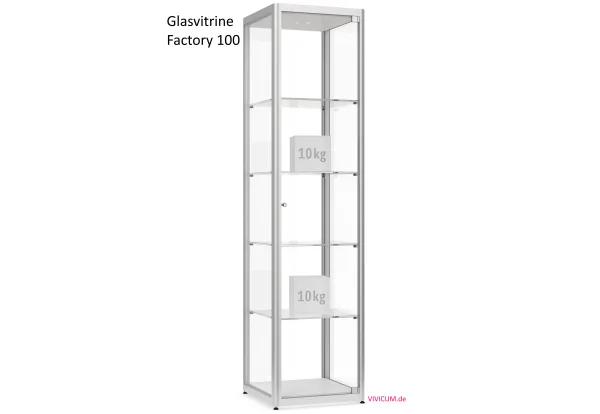 Factory 100 Glasvitrine 50x50x200 cm