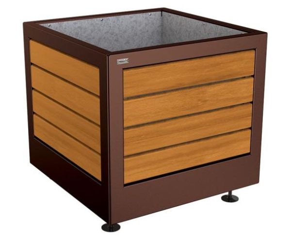 Pflanzbehälter PB-P 02 Modell SILAOS®, Holz und Stahl