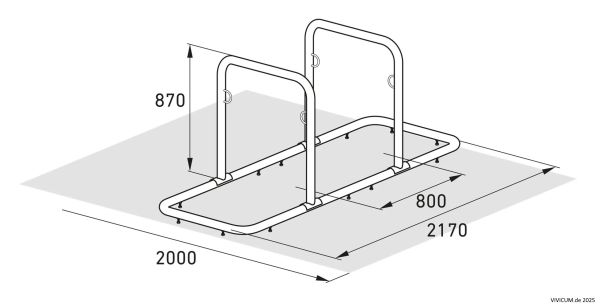 Maße GALAXY 32 Anlehnsystem